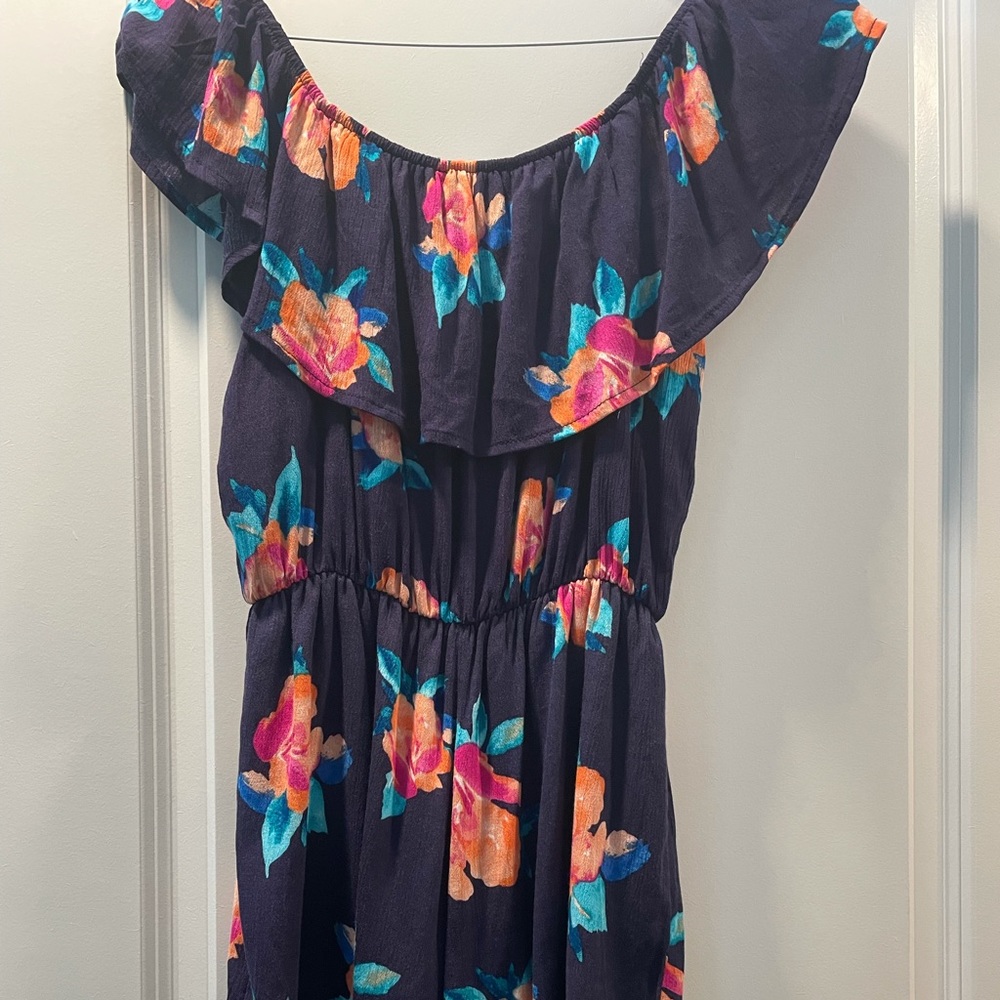 Floral off the shoulder romper